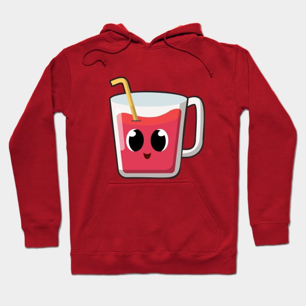 kawaii Cute apple fruit juice drink Hoodie by ARTBYHM